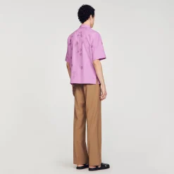 Homem Sandro Paris Camisa Grande Em Jacquard