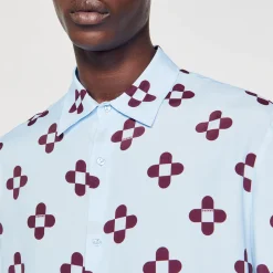 Homem Sandro Paris Camisa Manga Curta Flor Cruzada