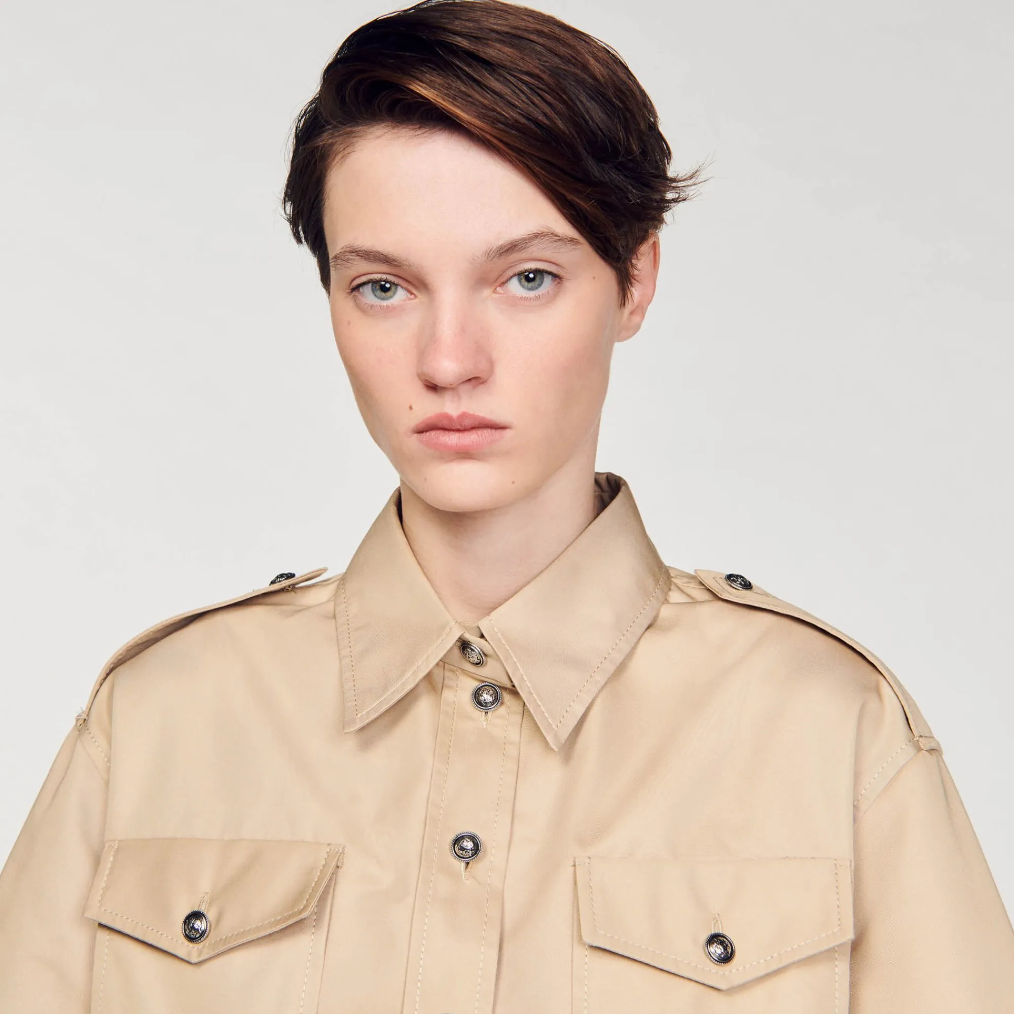 Mulheres Sandro Paris Camisa Oficial Curta