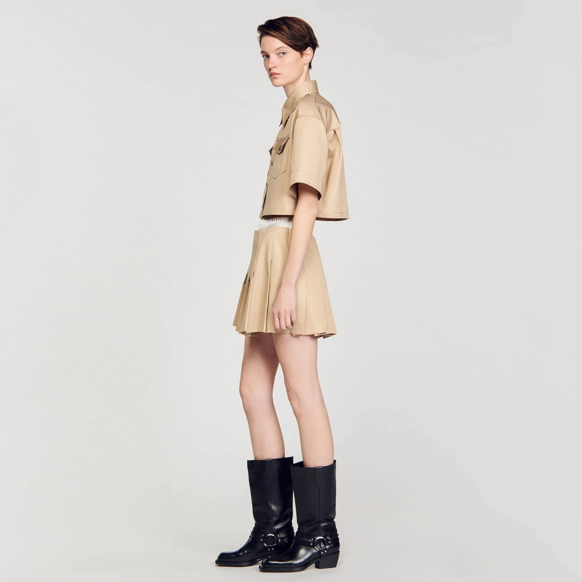 Mulheres Sandro Paris Camisa Oficial Curta