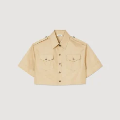 Mulheres Sandro Paris Camisa Oficial Curta