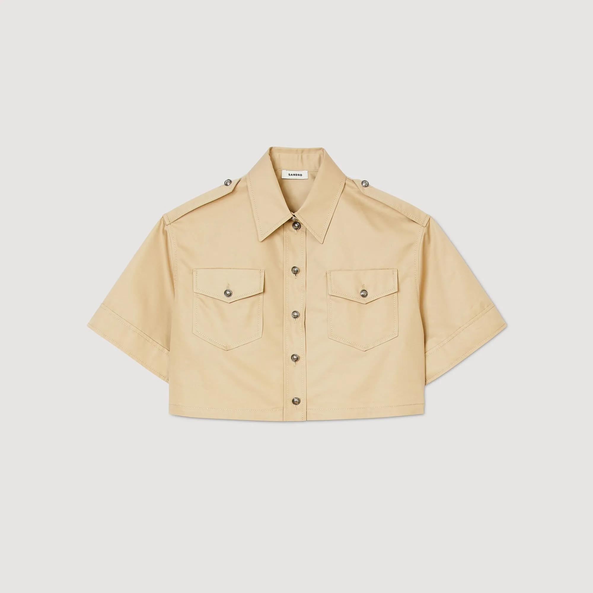 Mulheres Sandro Paris Camisa Oficial Curta