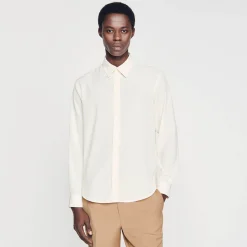 Homem Sandro Paris Camisa Plissada Fluida