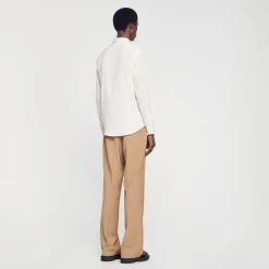 Homem Sandro Paris Camisa Plissada Fluida