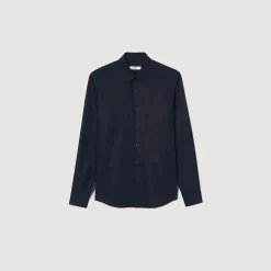 Homem Sandro Paris Camisa Slim Fit De Algodao Stretch