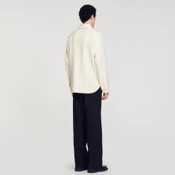 Homem Sandro Paris Camiseta Abotoada