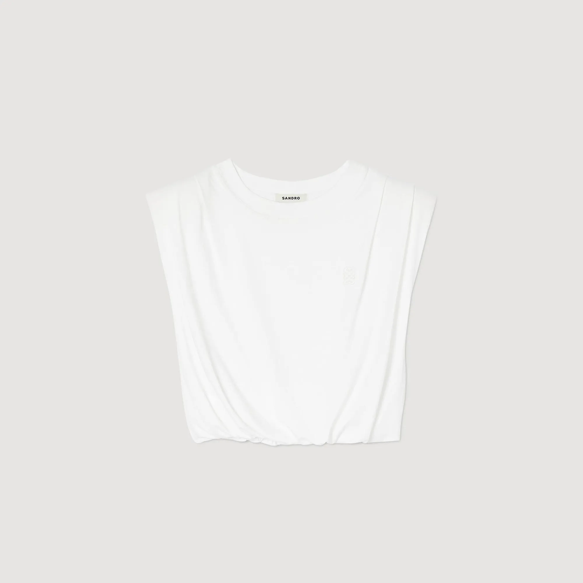 Mulheres Sandro Paris Camiseta Curta De Algodao