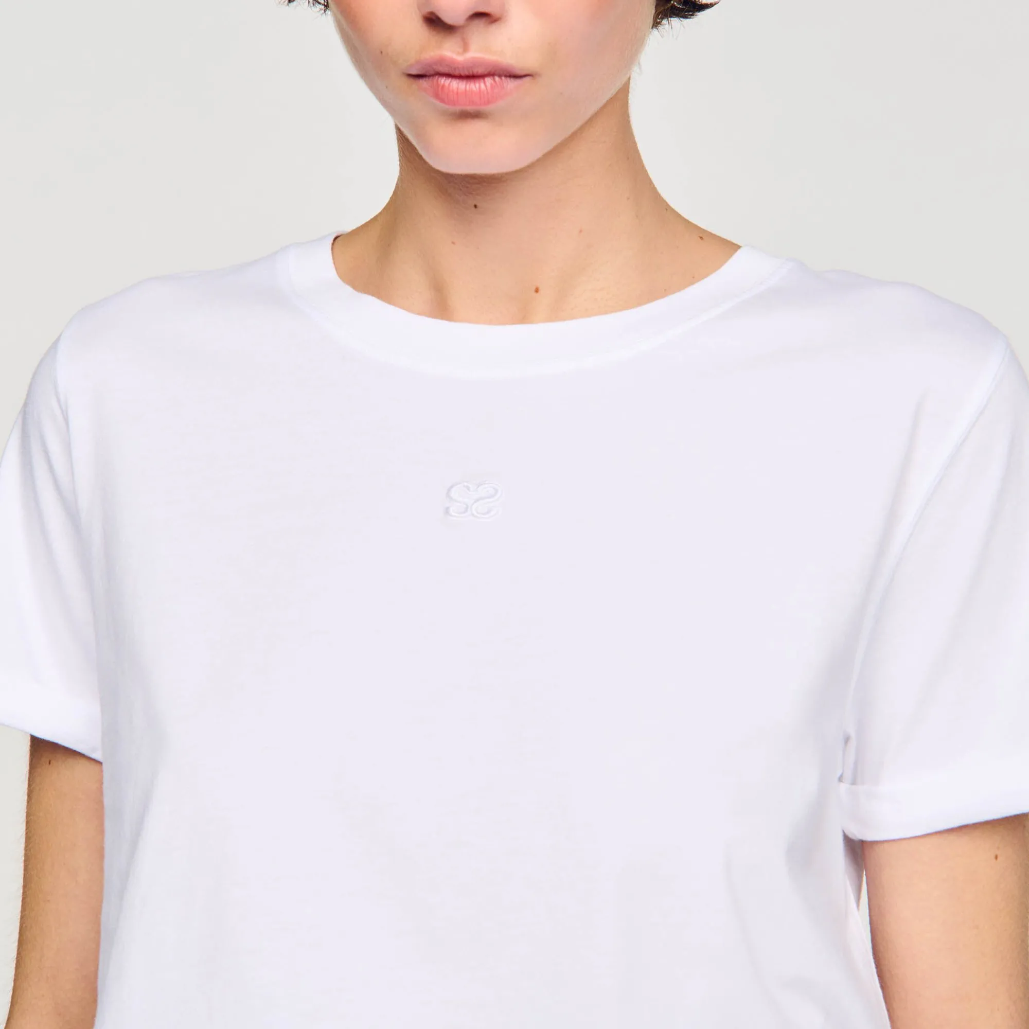 Mulheres Sandro Paris Camiseta Duplo S