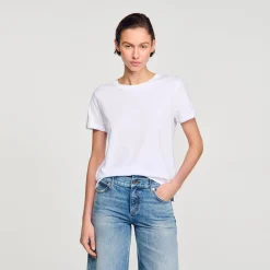 Mulheres Sandro Paris Camiseta Duplo S