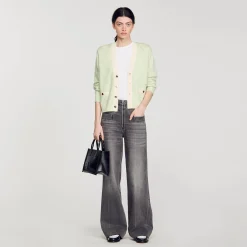 Mulheres Sandro Paris Cardiga Bicolor