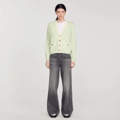 Mulheres Sandro Paris Cardiga Bicolor