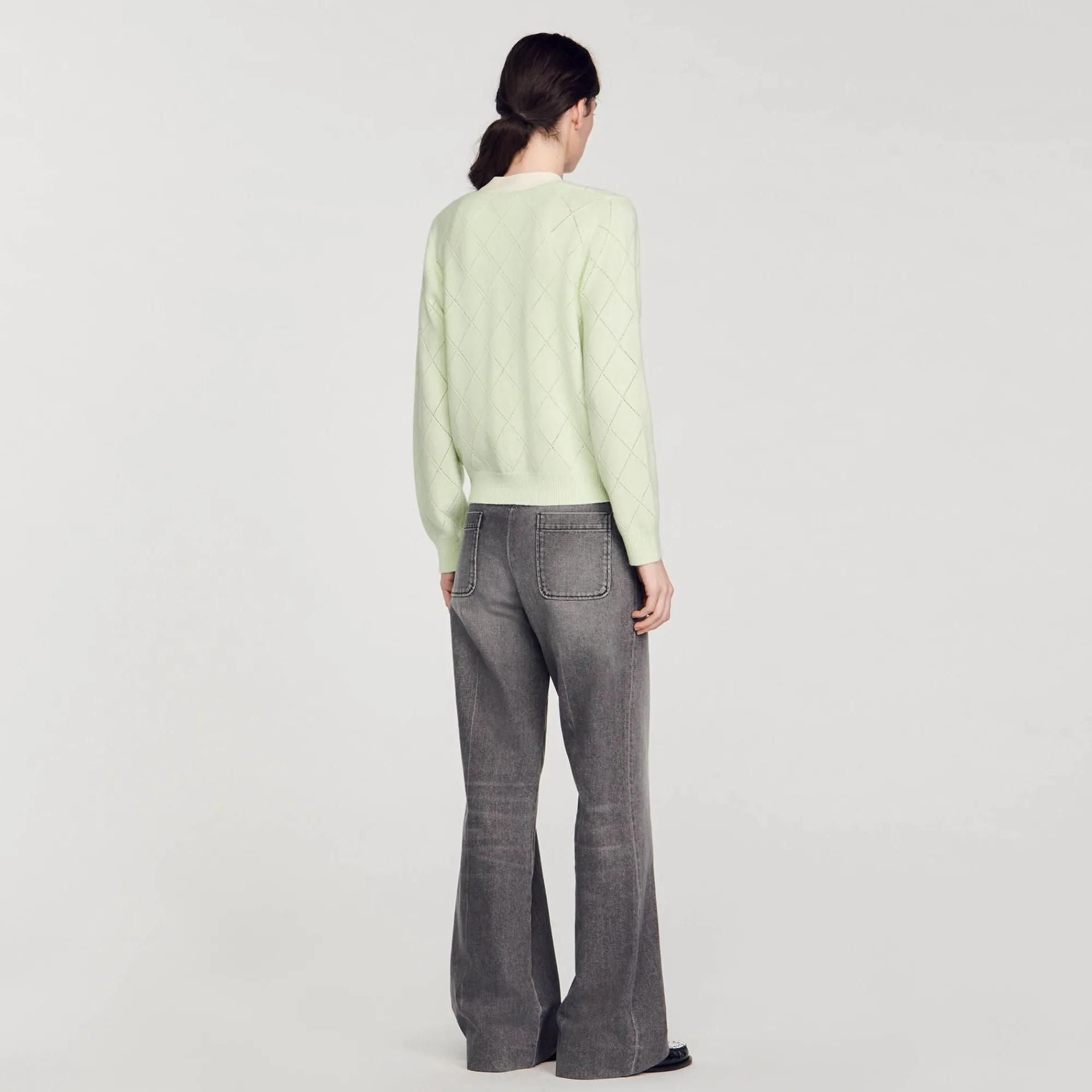 Mulheres Sandro Paris Cardiga Bicolor