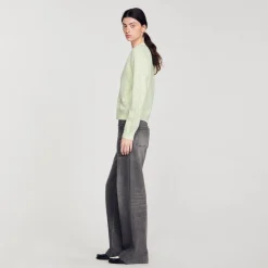 Mulheres Sandro Paris Cardiga Bicolor