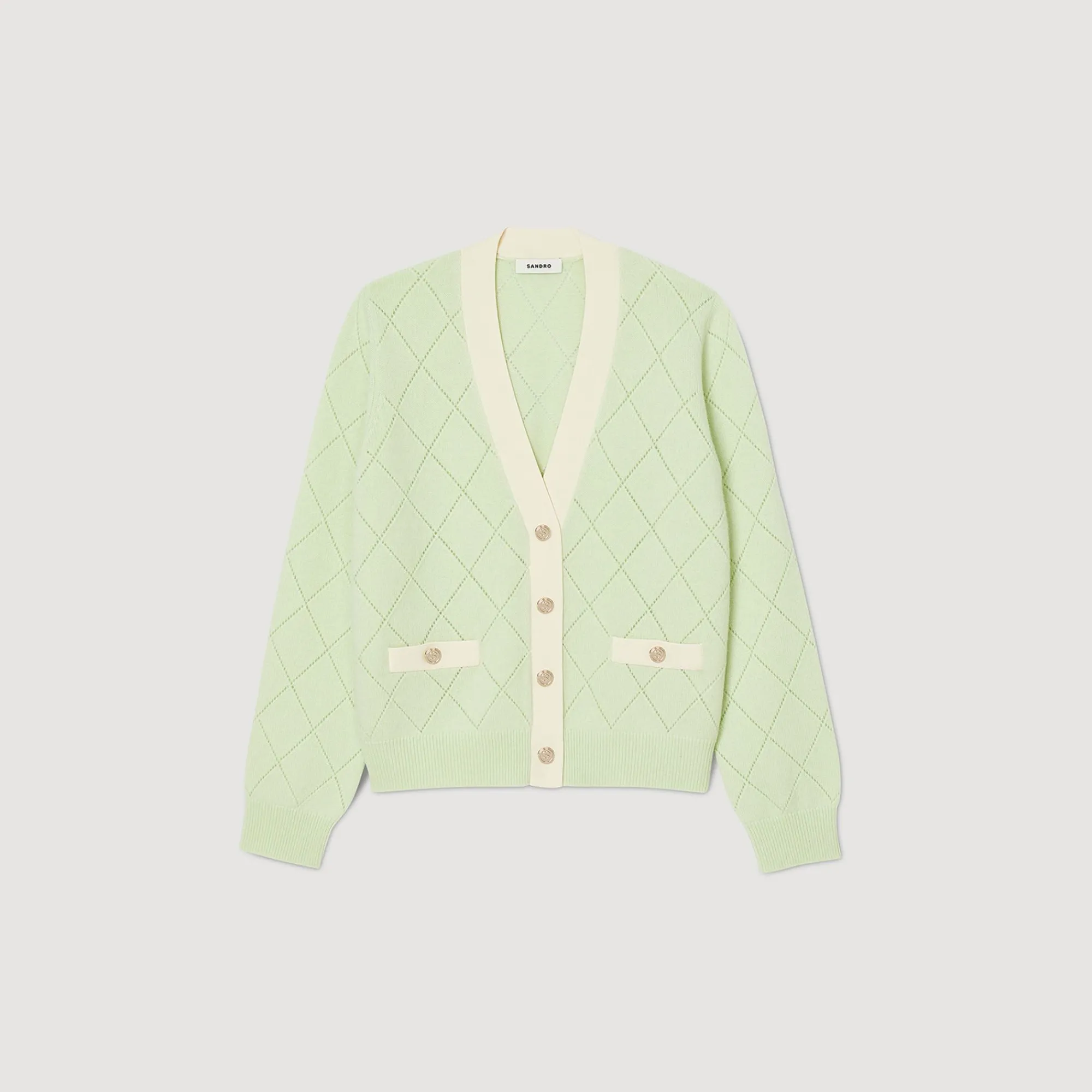 Mulheres Sandro Paris Cardiga Bicolor