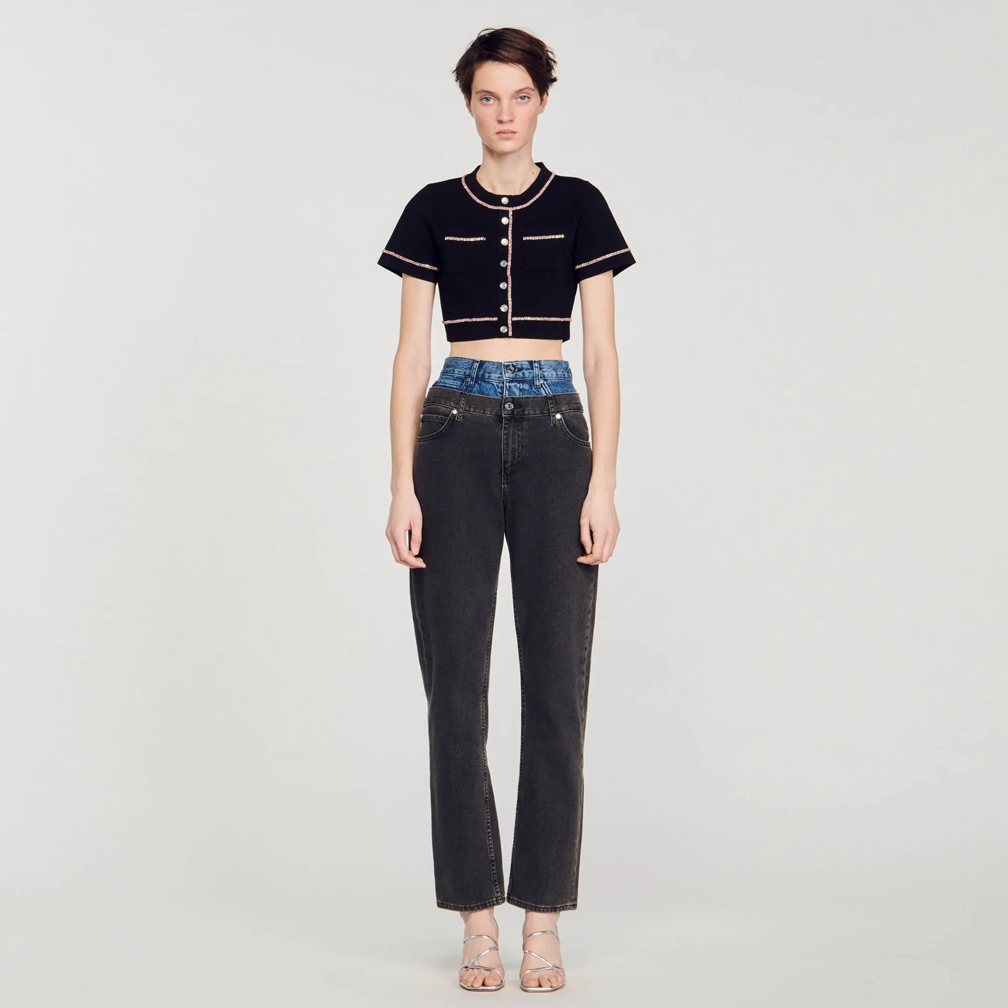 Mulheres Sandro Paris Cardiga Curto