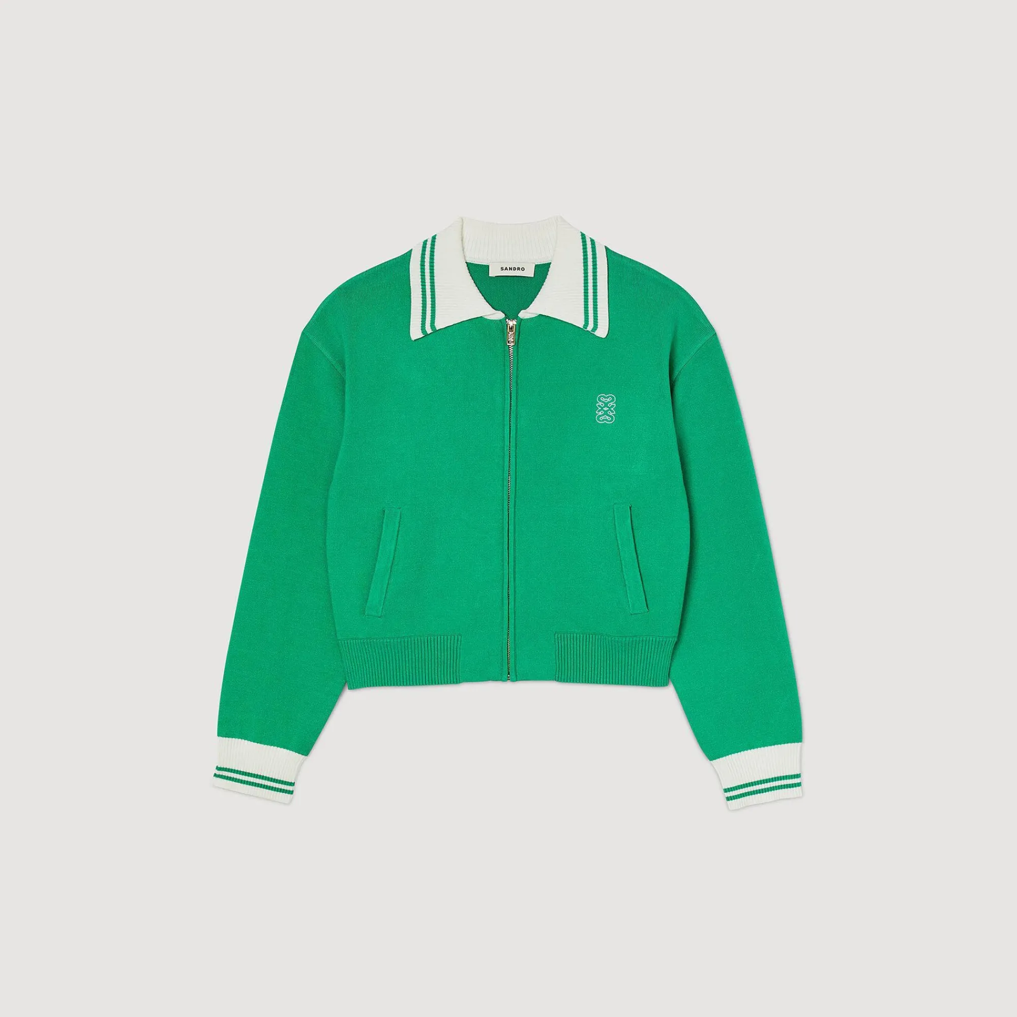 Mulheres Sandro Paris Cardiga De Beisebol Com Ziper