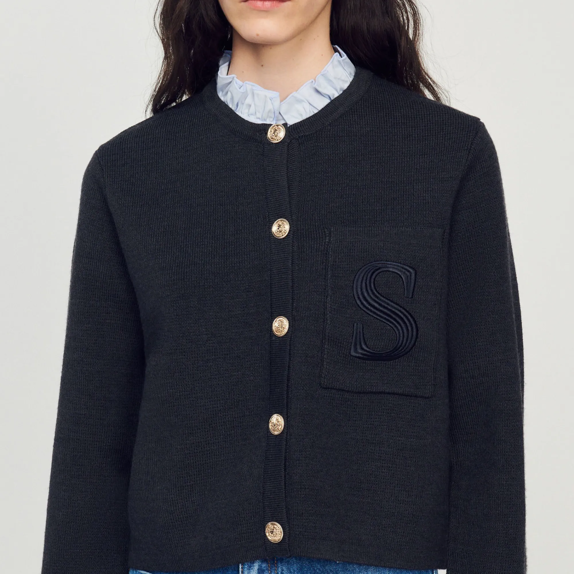 Homem Sandro Paris Cardiga De La Certificado