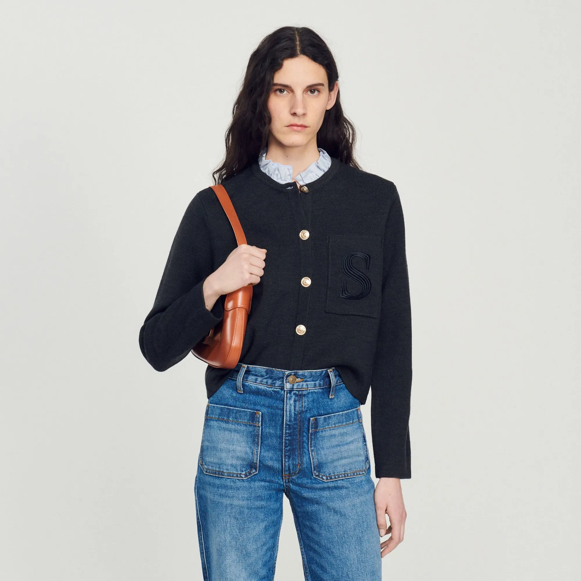 Homem Sandro Paris Cardiga De La Certificado