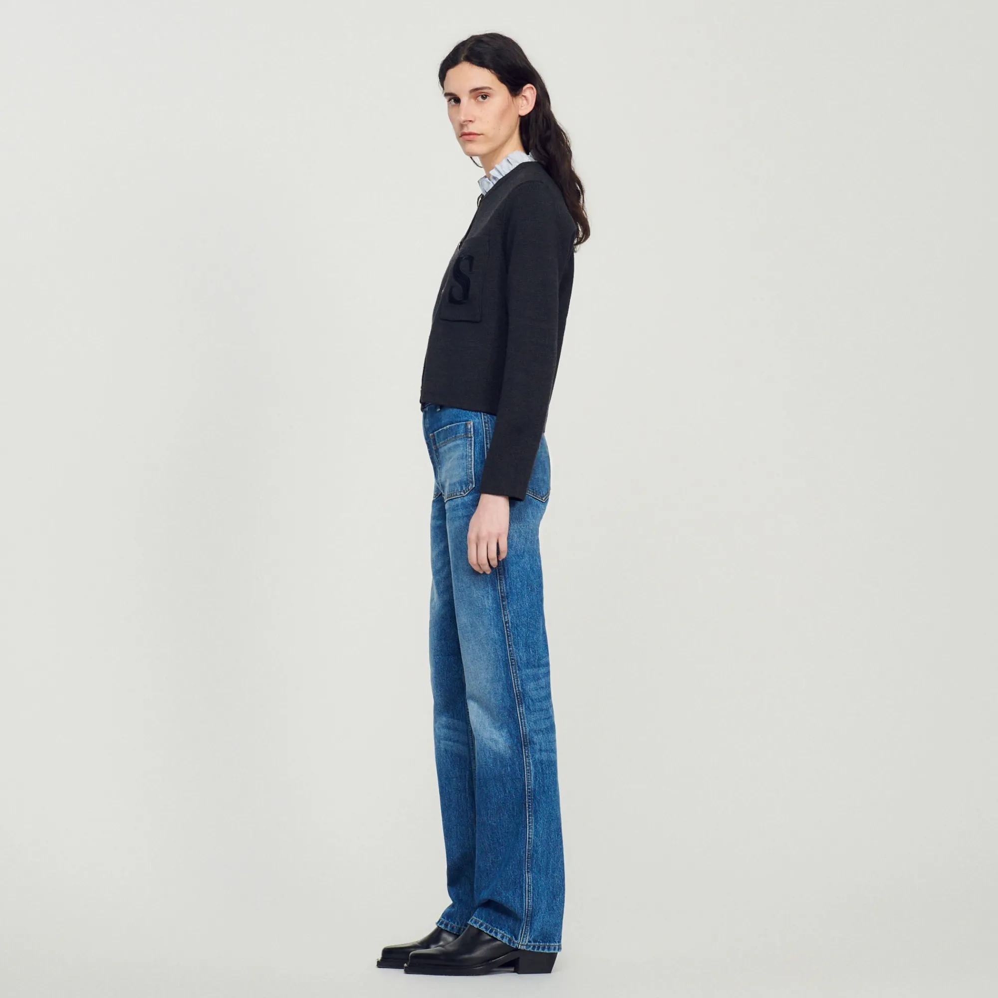 Homem Sandro Paris Cardiga De La Certificado