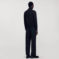 Homem Sandro Paris Cardiga De La Com Ziper