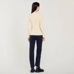 Mulheres Sandro Paris Cardiga De Viscose Certificado