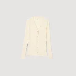 Mulheres Sandro Paris Cardiga De Viscose Certificado