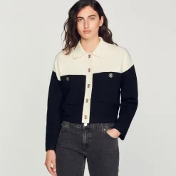 Mulheres Sandro Paris Cardiga De Viscose Certificado