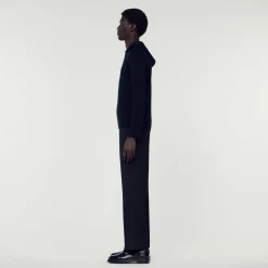 Homem Sandro Paris Cardigan Com Capuz E Ziper