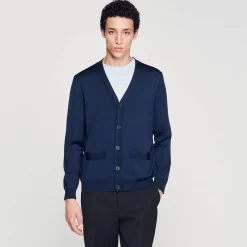 Homem Sandro Paris Cardigan De Malha