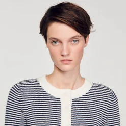 Mulheres Sandro Paris Cardigan Tricotado