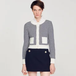 Mulheres Sandro Paris Cardigan Tricotado