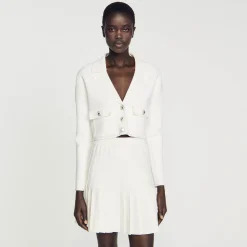 Mulheres Sandro Paris Casaco Cardiga Com Joias