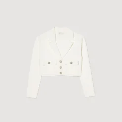 Mulheres Sandro Paris Casaco Cardiga Com Joias