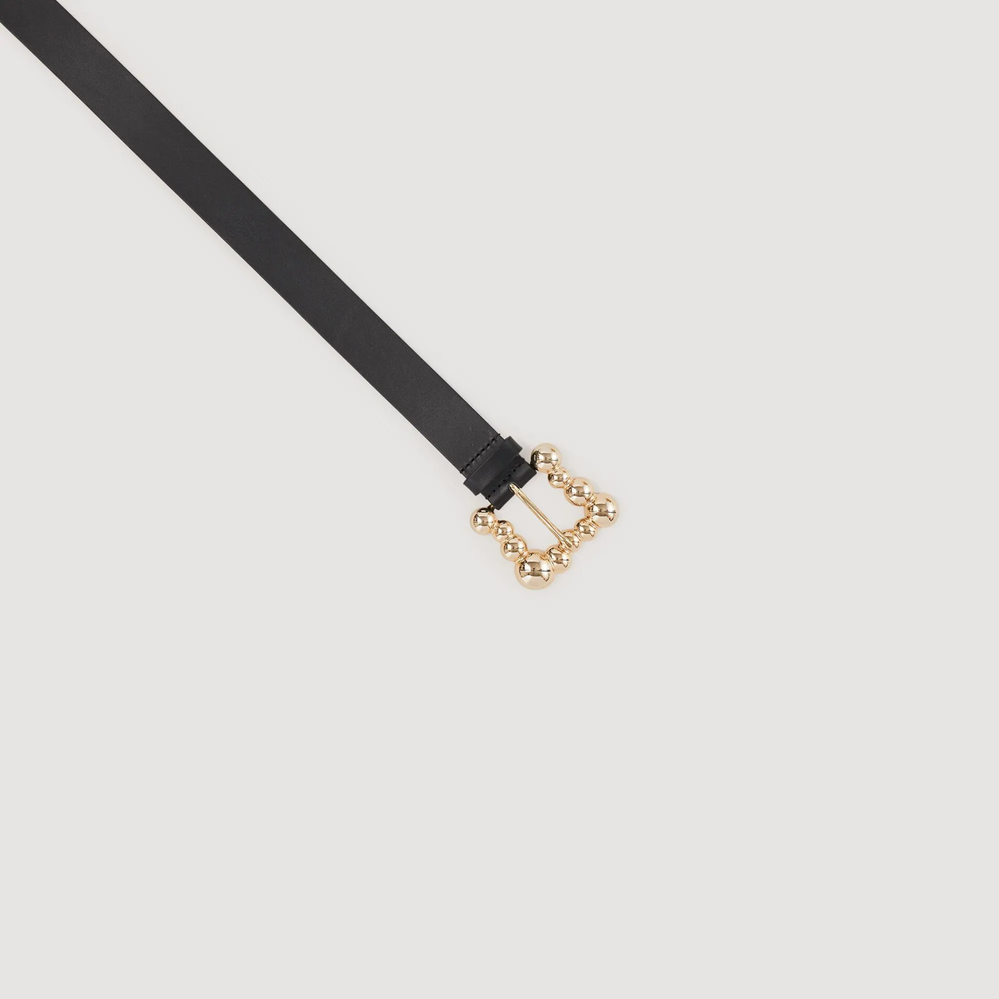 Mulheres Sandro Paris Cinto Largo De Couro, Fivela Quadrada