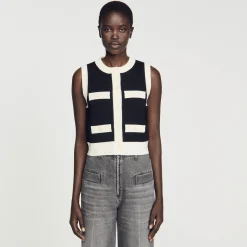 Mulheres Sandro Paris Colete Cardiga