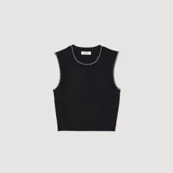 Mulheres Sandro Paris Colete Curto