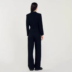 Mulheres Sandro Paris Jaqueta Curta De Tweed Com Botoes