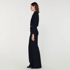 Mulheres Sandro Paris Jaqueta Curta De Tweed Com Botoes