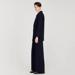 Mulheres Sandro Paris Jaqueta De Alfaiataria Oversized