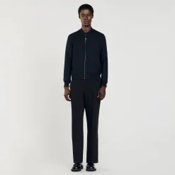 Homem Sandro Paris Jaqueta De Beisebol Com Ziper