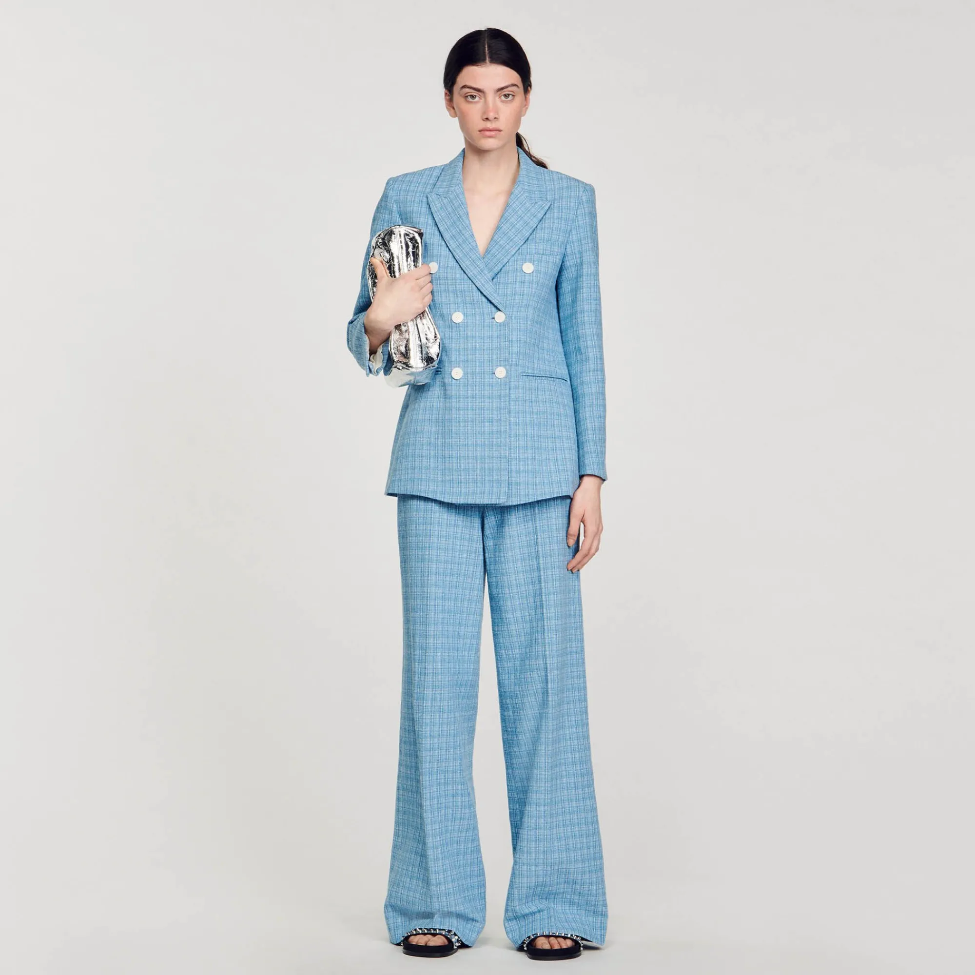 Mulheres Sandro Paris Jaqueta De Tweed Sob Medida