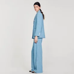 Mulheres Sandro Paris Jaqueta De Tweed Sob Medida