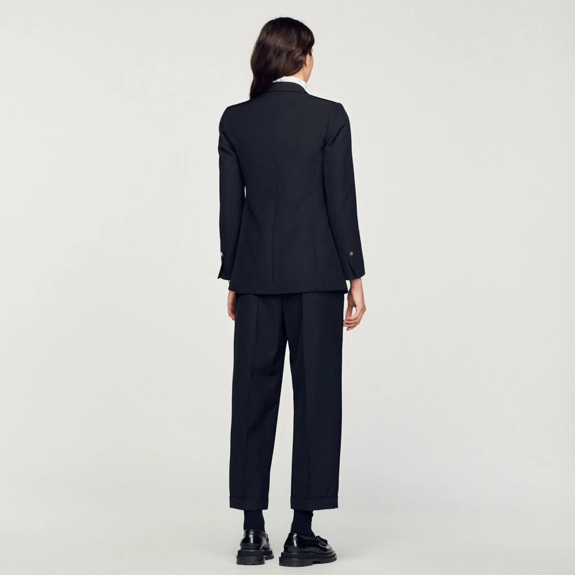 Mulheres Sandro Paris Jaqueta Sob Medida Com Peito Duplo