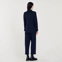 Mulheres Sandro Paris Jaqueta Sob Medida Com Peito Duplo