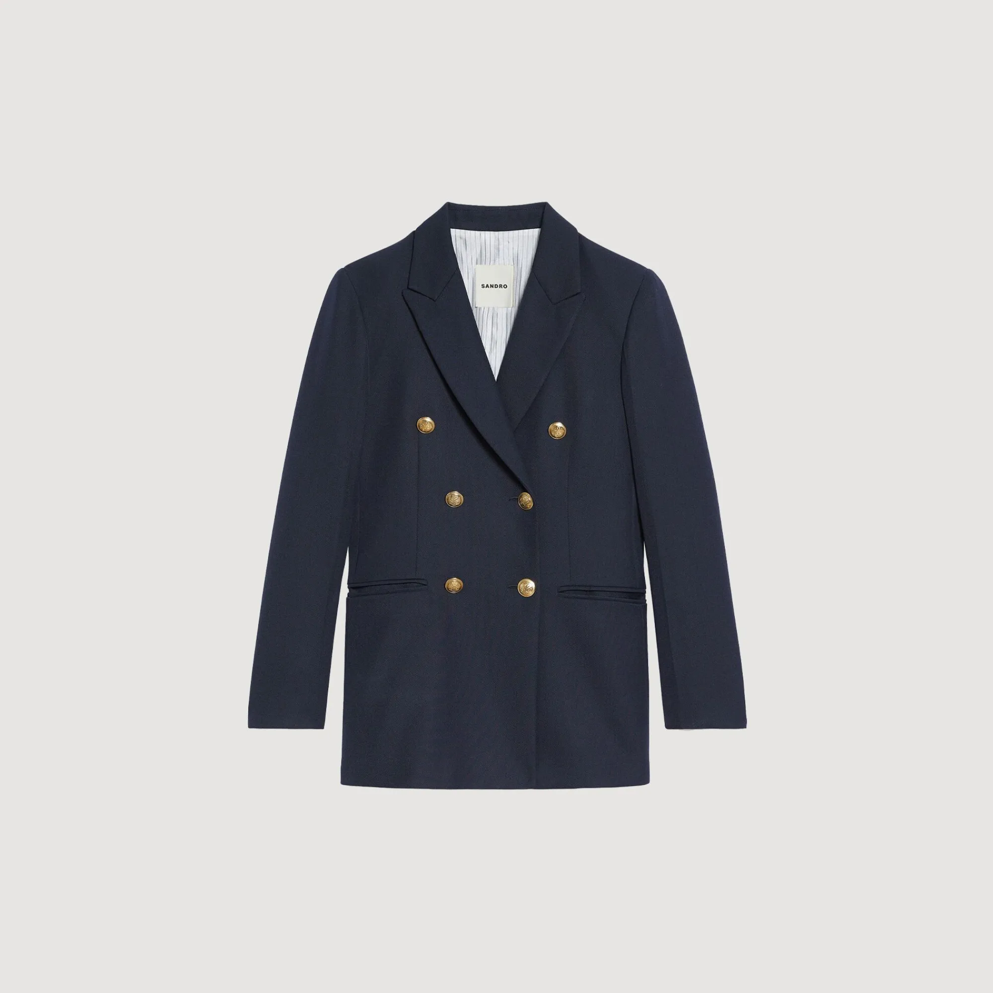 Mulheres Sandro Paris Jaqueta Sob Medida Com Peito Duplo