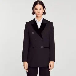 Mulheres Sandro Paris Jaqueta Sob Medida