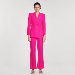 Mulheres Sandro Paris Jaqueta Trespassada