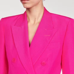 Mulheres Sandro Paris Jaqueta Trespassada