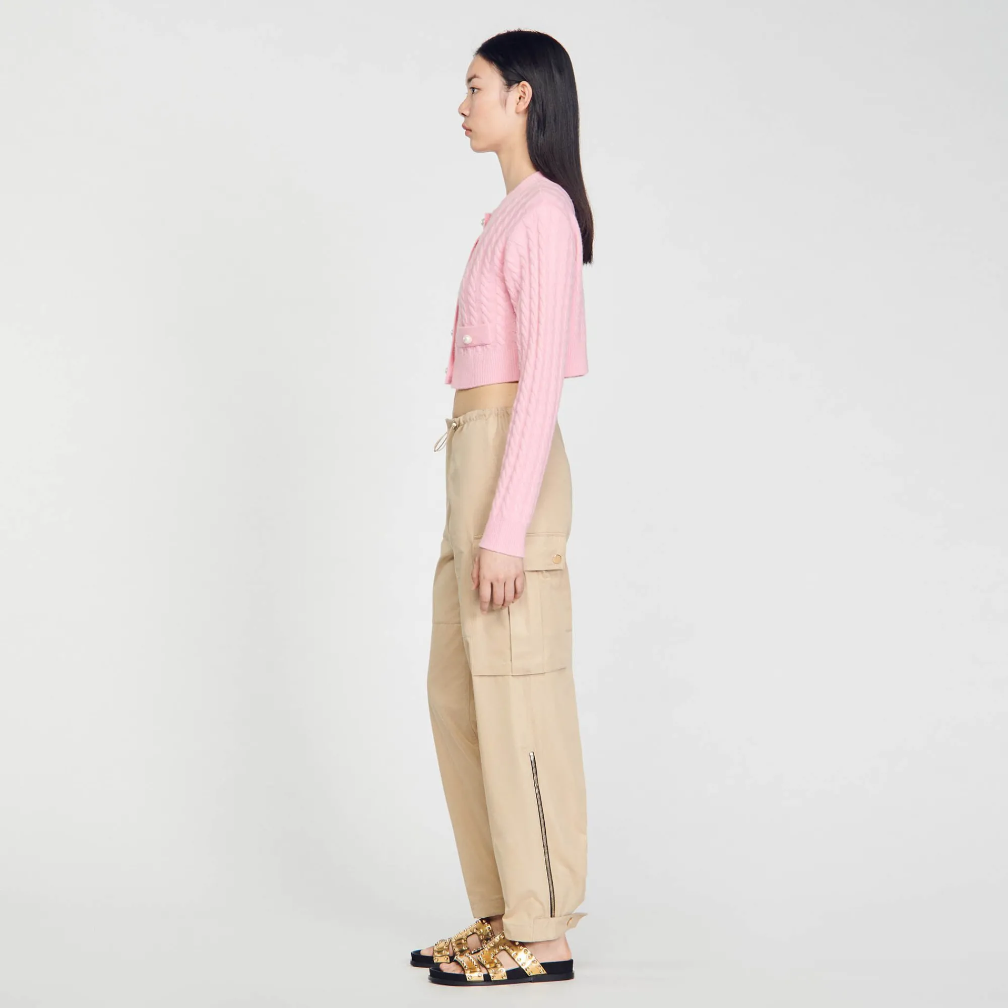 Mulheres Sandro Paris Jaqueta Tricotada