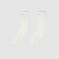 Mulheres Sandro Paris Meias Com Strass